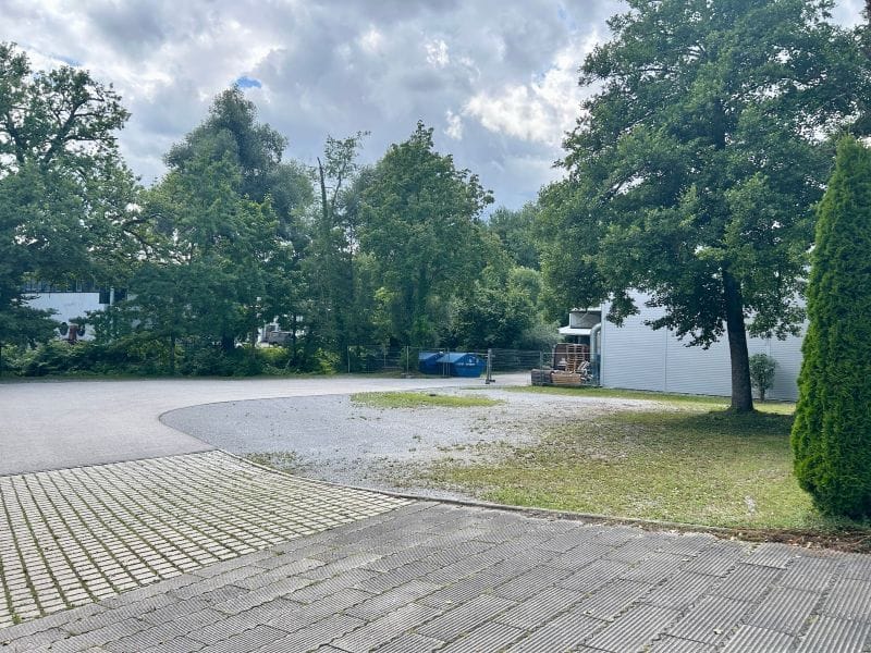 Blick auf das Grundstück