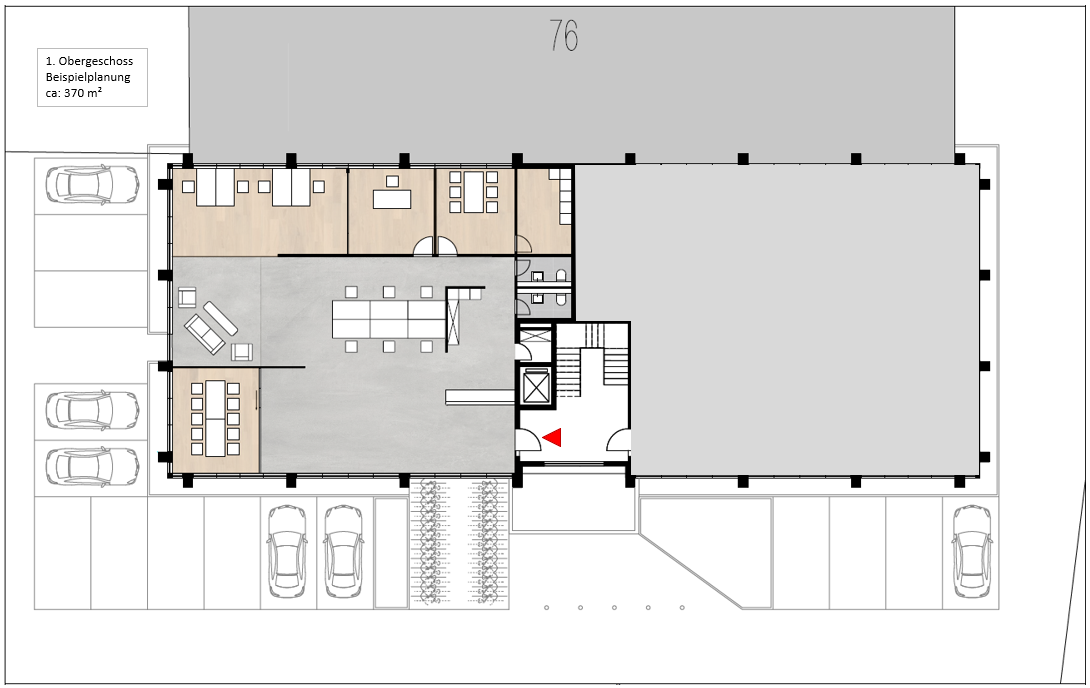 Grundriss 370 qm Teilfläche