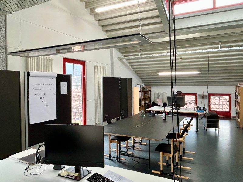 Blick in die Bürofläche